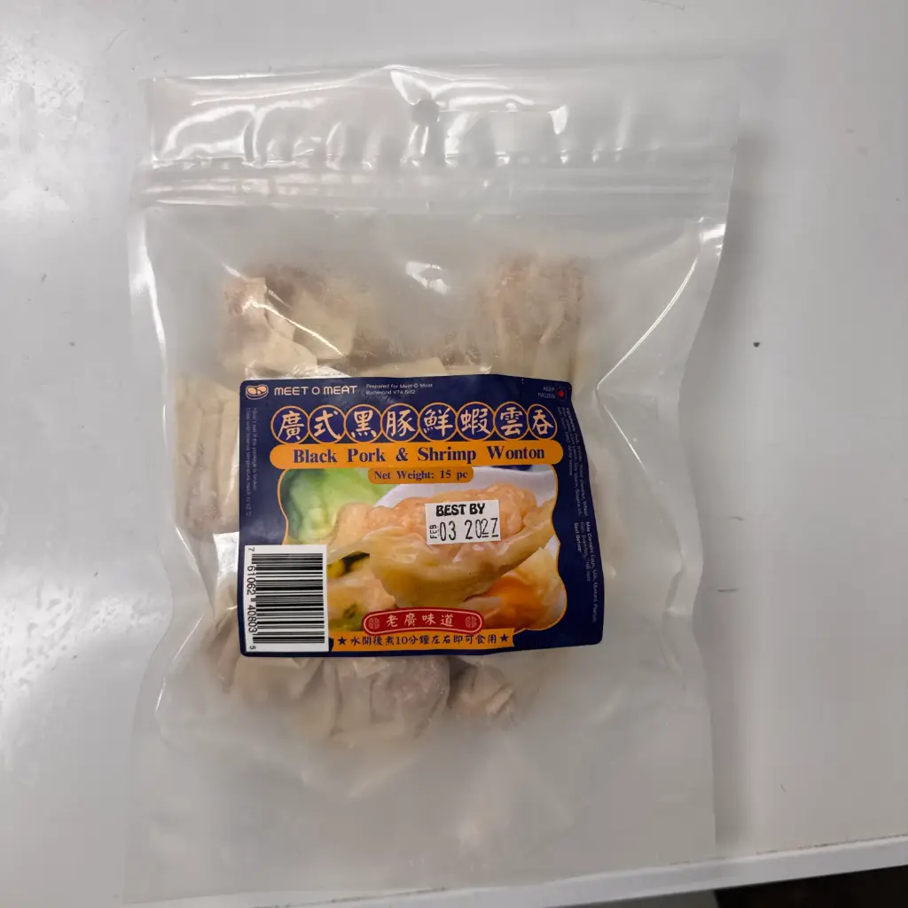MOM 廣式黑豚鮮蝦雲吞 Black Pork & Shrimp Wonton 15pc