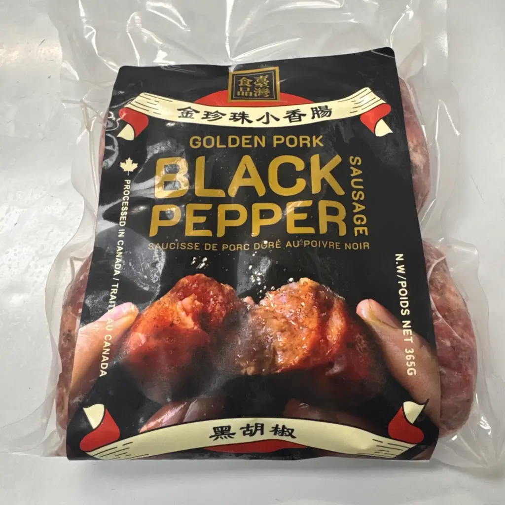 台灣食品金珍珠小香腸 黑胡椒 Golden Pork Black Pepper Sausage 365g x 30