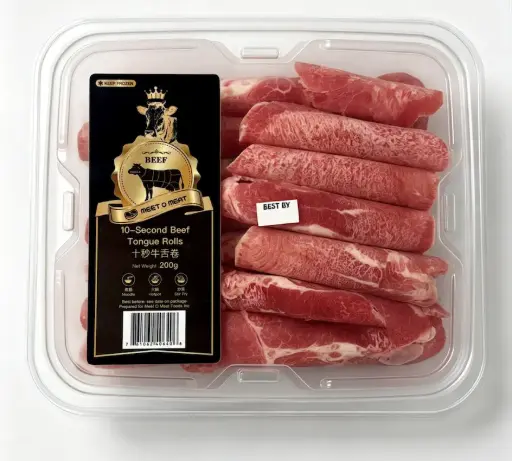 [4110011] Beef Tongue Thin Sliced 1.3mm 十秒牛舌卷 200g