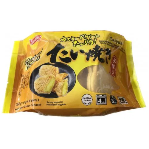 SWEETS TAIYAKI RETAIL CUSTARD 4PCX90G F 鯛魚燒奶黃味 360G