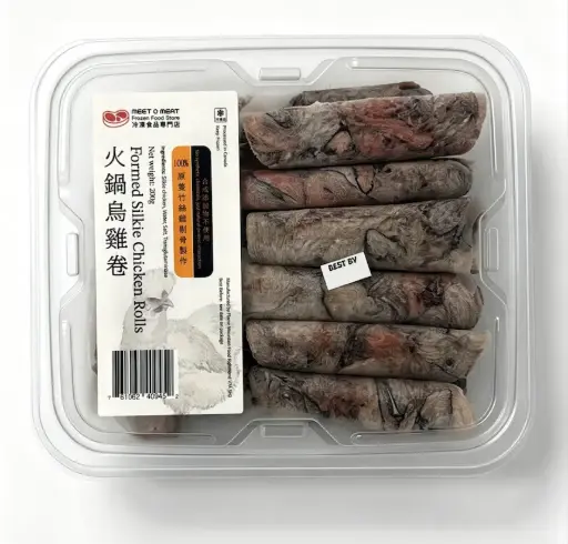 [4110030] Formed Silkie Chicken Rolls 火鍋烏雞卷 200g